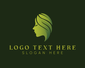 Face - Organic Woman Hair logo design