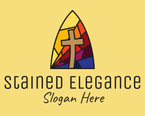 Stained - Colorful Church Mosaic logo design