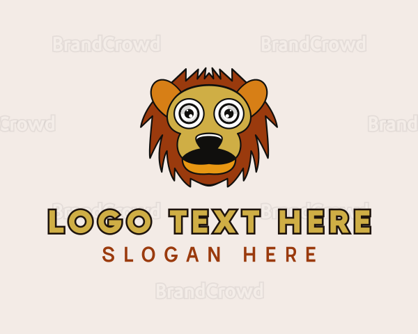 Cartoon Animal Lion Logo