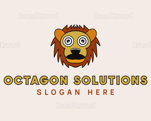 Cartoon Lion Drawing Logo