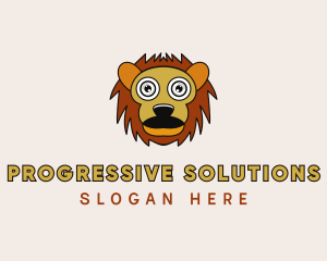 Cartoon Lion Drawing Logo