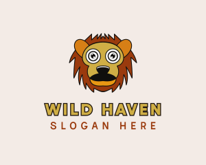 Cartoon Lion Drawing logo design