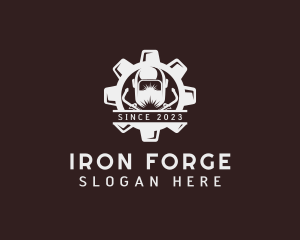 Ironwork - Welding Ironwork Gear logo design