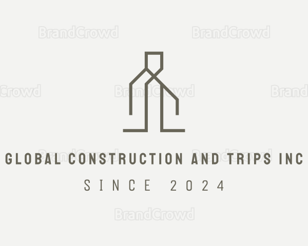 Construction Building Letter I Logo