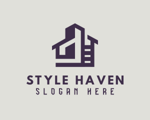 Hostel - Violet Home Apartment logo design
