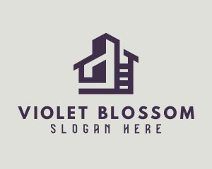 Violet Home Apartment logo design