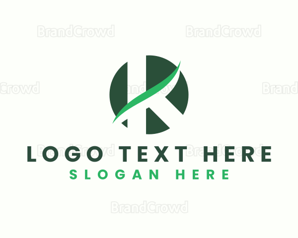 Creative Digital Advertising Letter K Logo