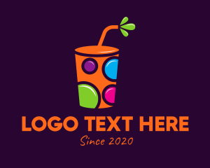 Illustration - Colorful Reusable Drink Cup logo design