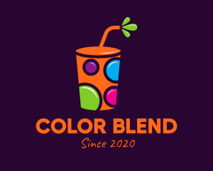 Colorful Reusable Drink Cup logo design