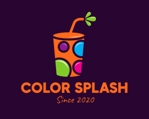 Colorful Reusable Drink Cup logo design