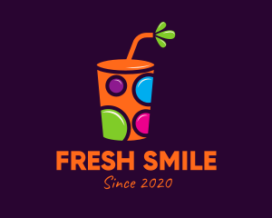 Colorful Reusable Drink Cup logo design