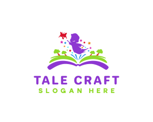 Story - Kindergarten Child Book logo design