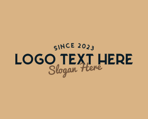 Typography - Funky Hipster Business logo design