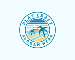 Summer Beach Island Logo