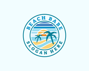 Summer Beach Island logo design