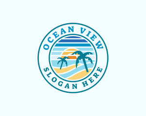 Summer Beach Island logo design