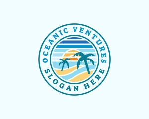 Summer Beach Island logo design