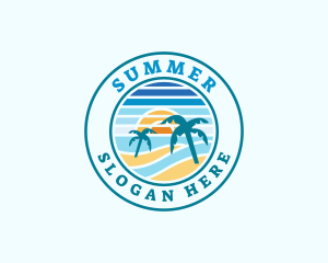 Summer Beach Island logo design