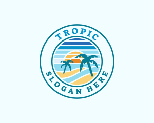 Summer Beach Island logo design