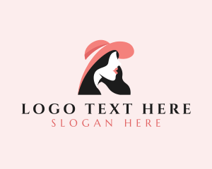 Glam - Fashion Hat Lady logo design