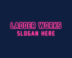 Pink Cyberpunk Wordmark logo design