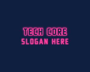 Pink Cyberpunk Wordmark logo design