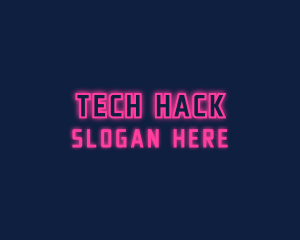 Pink Cyberpunk Wordmark logo design