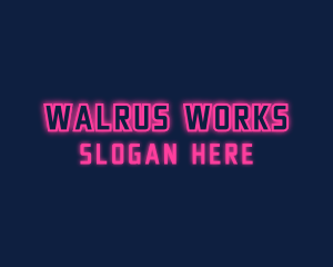 Pink Cyberpunk Wordmark logo design