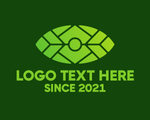 Visual - Green Environmental Eye logo design