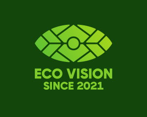 Green Environmental Eye  logo design