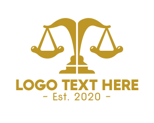 Weighing Scale - Elegant Modern Justice logo design