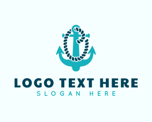 Sea Transport - Anchor Rope Letter O logo design