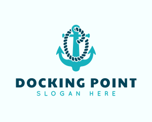 Docking - Anchor Rope Letter O logo design