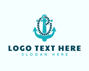 Naval - Anchor Rope Letter O logo design