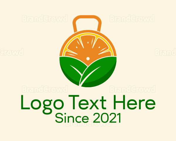 Kettlebell Orange Slice Logo