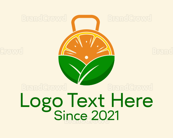 Kettlebell Orange Slice Logo