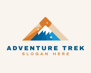Backpacker - Mountain Alps Hiking logo design