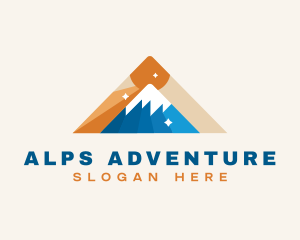 Alps - Mountain Alps Hiking logo design