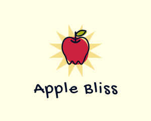 Doodle Organic Apple logo design