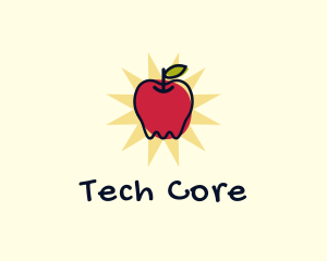 Doodle Organic Apple logo design