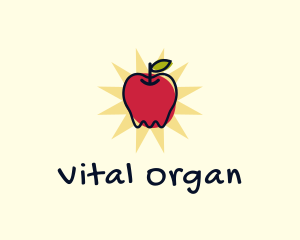 Doodle Organic Apple logo design