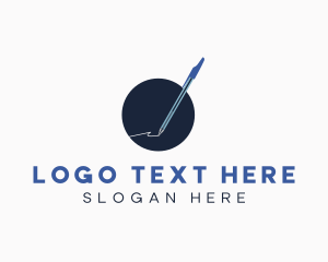 Publisher - Writing Ballpoint Pen logo design