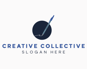 Writing Ballpoint Pen logo design