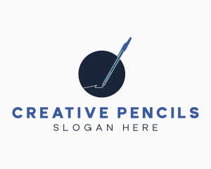 Writing Ballpoint Pen logo design