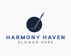 Writing Ballpoint Pen logo design