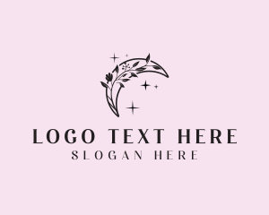Boutique - Bohemian Floral Moon logo design