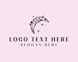 Bohemian Floral Moon Logo