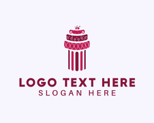 Pastry Chef - Cherry Cake Column logo design