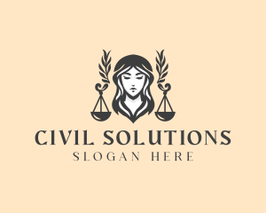 Civil - Legal Justice Scales logo design