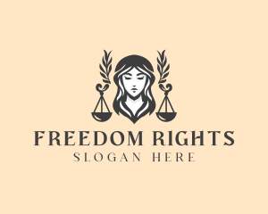 Rights - Legal Justice Scales logo design